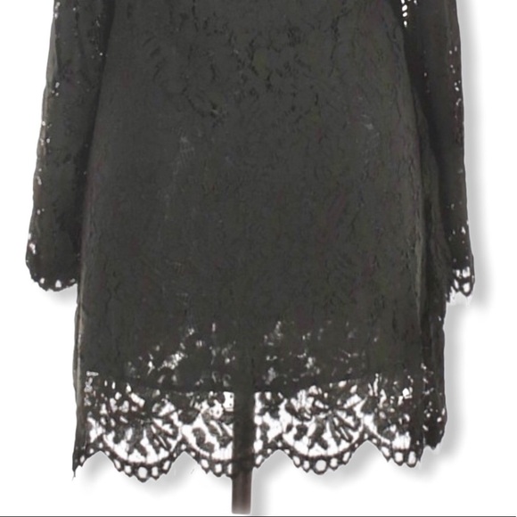 CHASER Black Lace Cold Shoulder Long Sleeve Dress - Picture 4 of 4